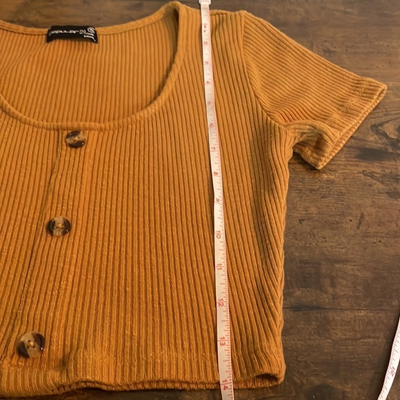 Brown Ribbed Crop Top * Popular 21 * Size Small‎ - Picture 11 of 13